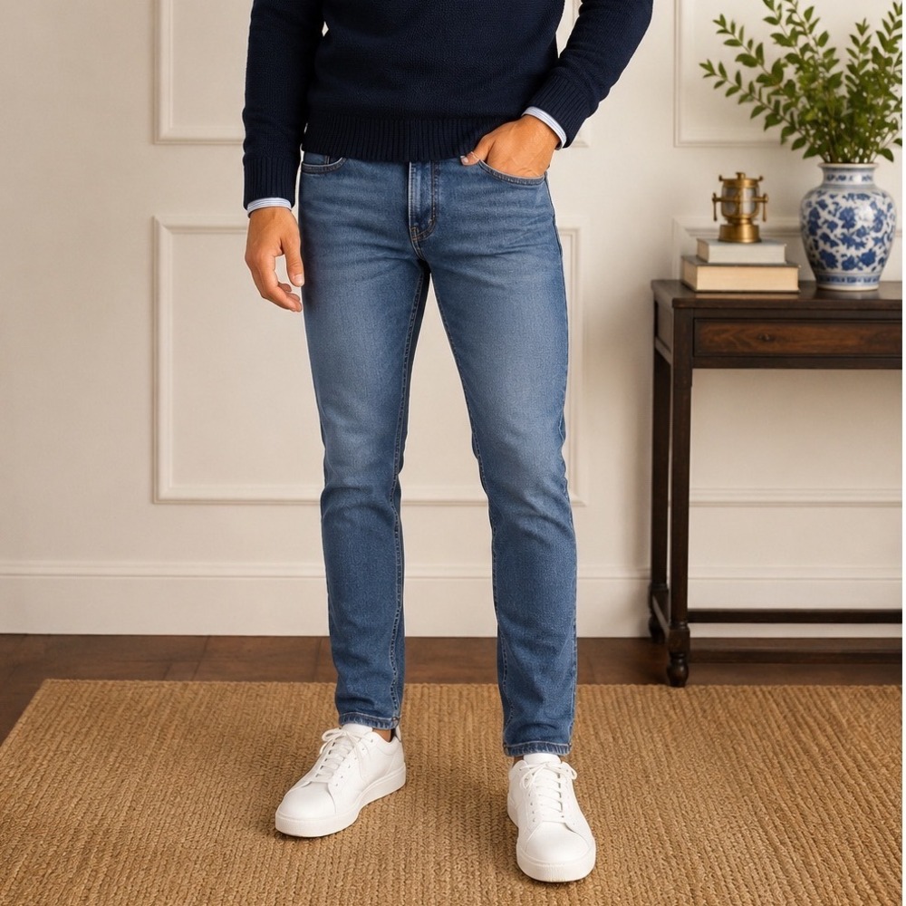 Old Navy Skinny Jeans Blue Built-In Flex Casual Minimalist Preppy Travel 32x32